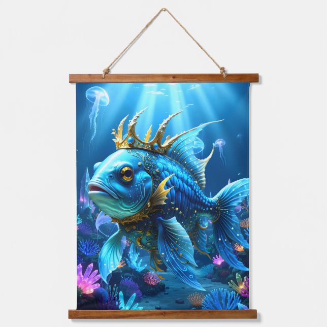 His Royal Fishness  Hanging Tapestry (Front)