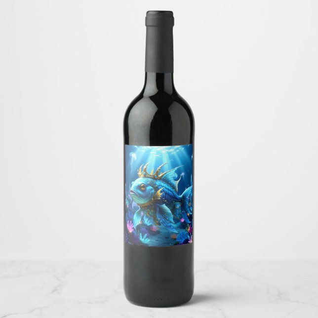 His Royal Fishness  Wine Label (Front)
