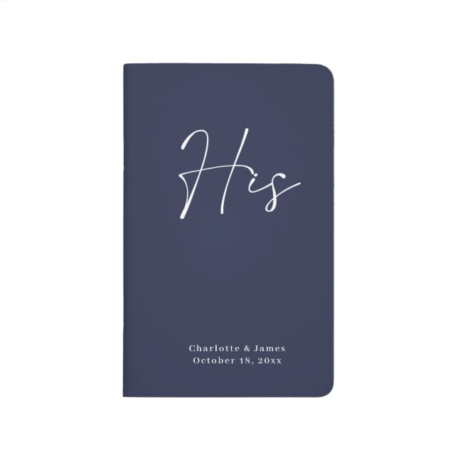 His Vows Book Minimalist Script Notebook Booklet (Front)