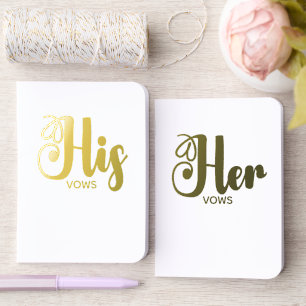 His Vows Her Vows With Love Heart Foil Vow Books