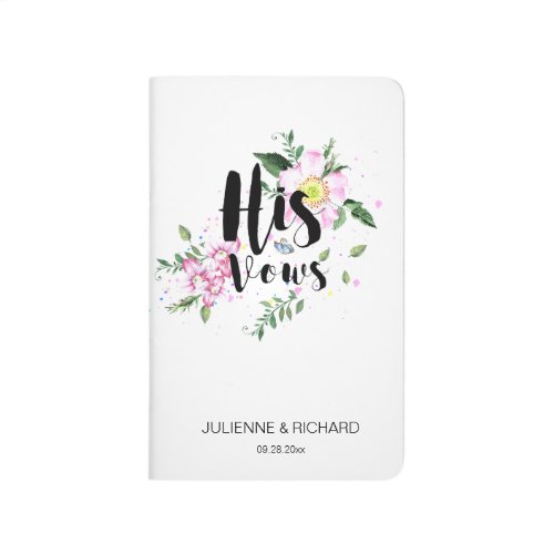 His Vows Notebooks for Wedding Day