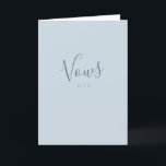 His Vows Wedding Anniversary Folded Card<br><div class="desc">Modern Script His Vows Folded Card
The stylish wedding Vows template with modern calligraphy. Design features a modern style script text layout. To make advanced changes,  please select "Click to customize further" option under Personalize this template.</div>