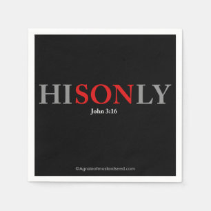 HISONLY John 3:16 Paper Napkins