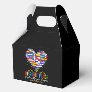 Hispanic Flags Heart Hispanic Heritage Month Favor Boxes