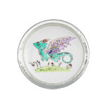 Hispanic  folk art baby dragon ring