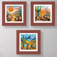 Hispanic folk art outdoor set