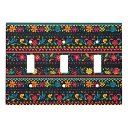 Hispanic Folk Art Pattern Light Switch Cover