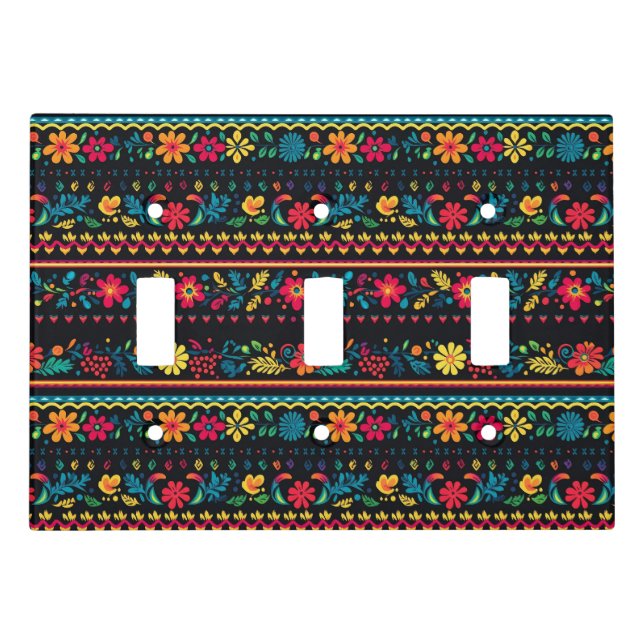 Hispanic Folk Art Pattern Light Switch Cover (Front)