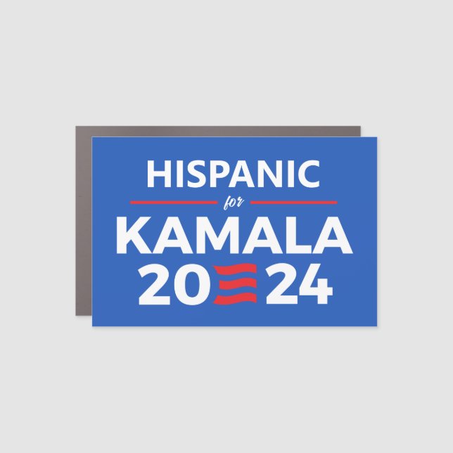 Hispanic for Kamala Harris Car Magnet (Front)
