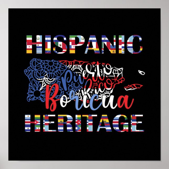 Hispanic Heritage Boricua Poster (Front)