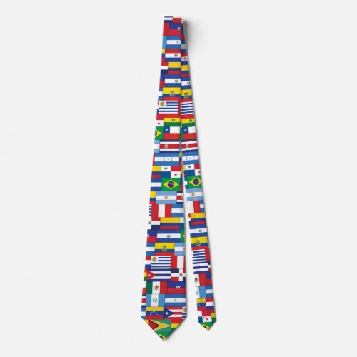 Hispanic Heritage Flag Tie Latin American Necktie