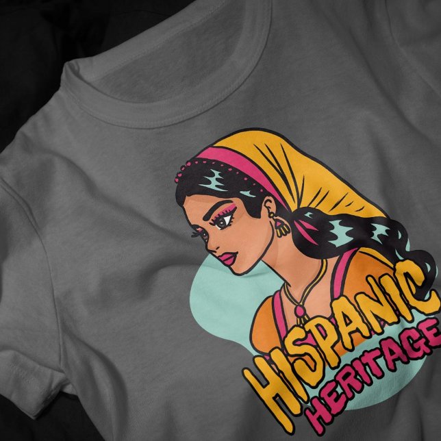 Hispanic Heritage Hand Drawn Hispana T-Shirt (Hispanic Heritage Hand Drawn Hispana T-Shirt)