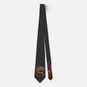 Hispanic Heritage Month 3D Colorful Cultural Pride Neck Tie