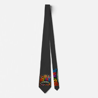 Hispanic Heritage Month 3D Colorful Cultural Pride Neck Tie
