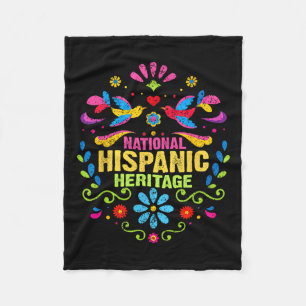 Hispanic Heritage Month All Countries Heart Hands  Fleece Blanket