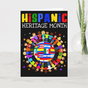 Hispanic Heritage Month All Latin Countries Boys G Card