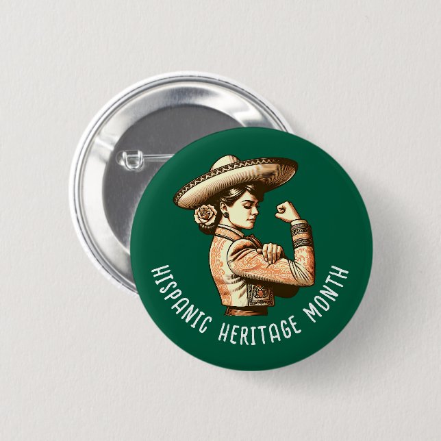 Hispanic Heritage Month Button (Front & Back)