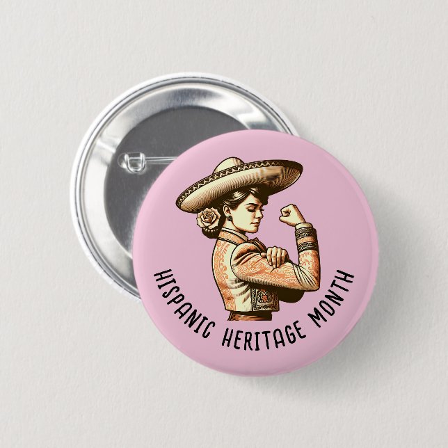 Hispanic Heritage Month Button (Front & Back)