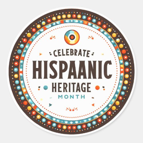 Hispanic Heritage Month Classic Round Sticker