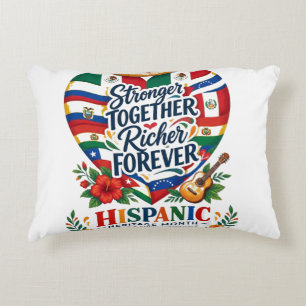 Hispanic Heritage Month Coastal Celebration Accent Pillow