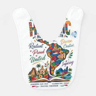 Hispanic Heritage Month Coastal Celebration Baby Bib