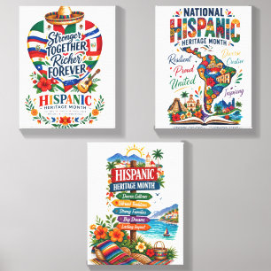 Hispanic Heritage Month Coastal Celebration Canvas Photo Tile