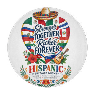 Hispanic Heritage Month Coastal Celebration Cutting Board