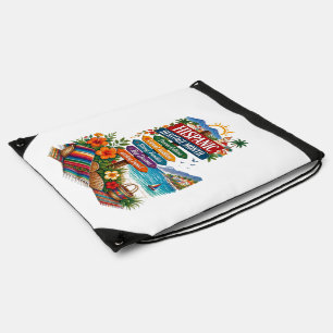 Hispanic Heritage Month Coastal Celebration Drawstring Bag