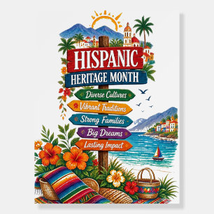 Hispanic Heritage Month Coastal Celebration Foam Board
