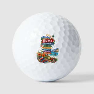 Hispanic Heritage Month Coastal Celebration Golf Balls
