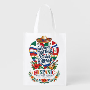 Hispanic Heritage Month Coastal Celebration Grocery Bag