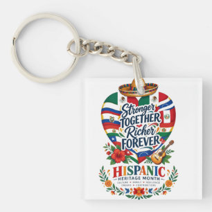 Hispanic Heritage Month Coastal Celebration Keychain