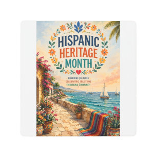 Hispanic Heritage Month Coastal Celebration Metal Print