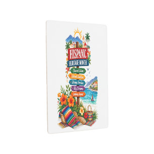 Hispanic Heritage Month Coastal Celebration Metal Print