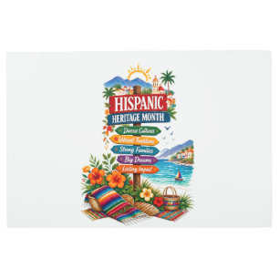 Hispanic Heritage Month Coastal Celebration Metal Print