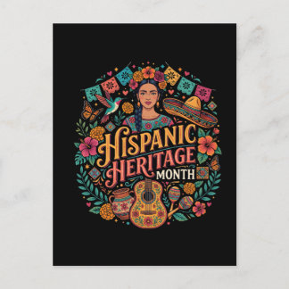 Hispanic Heritage Month Colorful Latin Folk Art Ce Postcard
