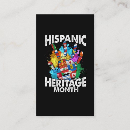 Hispanic Heritage Month Country Flags Business Card