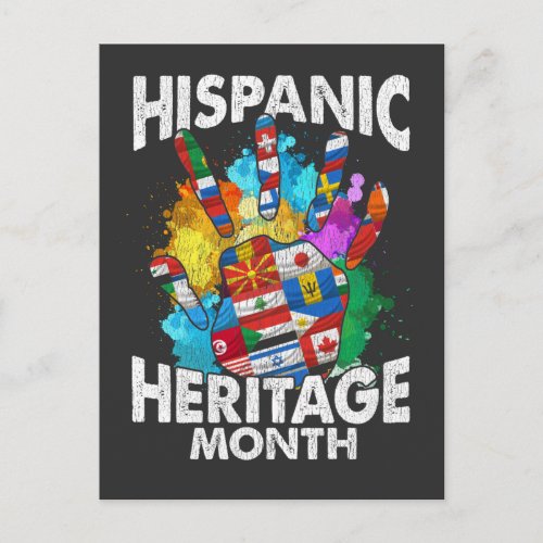 Hispanic Heritage Month Country Flags Postcard