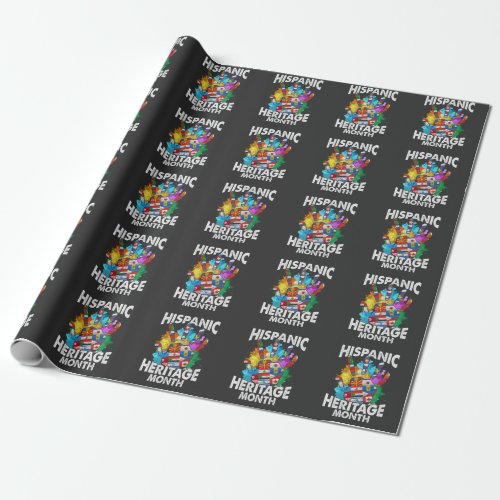 Hispanic Heritage Month Country Flags Wrapping Paper