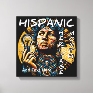Hispanic Heritage Month Custom Text Canvas Art