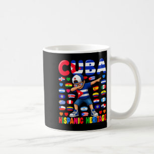 Hispanic Heritage Month Dabbing Boy Cuba Flag Cuba Coffee Mug