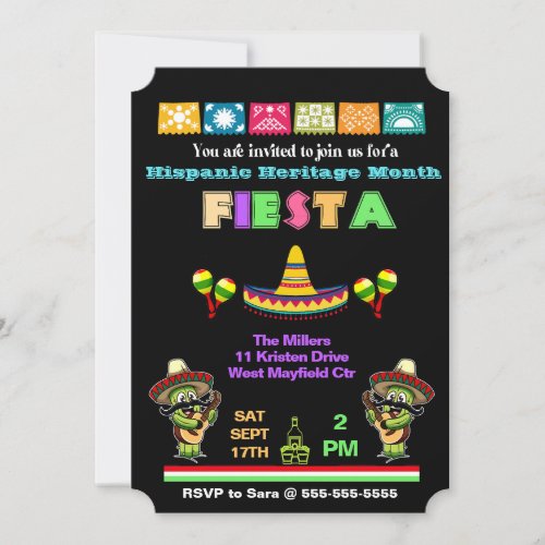 Hispanic Heritage Month Fiesta Party Invitation