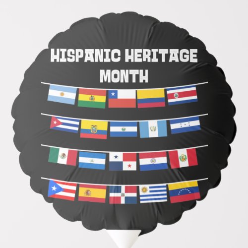 Hispanic Heritage Month Flags Balloon