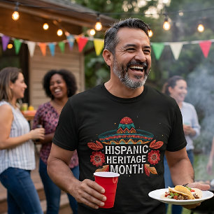 Hispanic Heritage Month Folk Art Sombrero T-Shirt