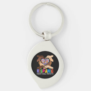 Hispanic Heritage Month Hands Heart Keychain