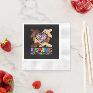 Hispanic Heritage Month Hands Heart Napkins