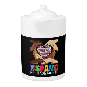 Hispanic Heritage Month Hands Heart Teapot