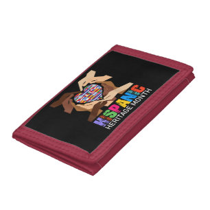 Hispanic Heritage Month Hands Heart Trifold Wallet