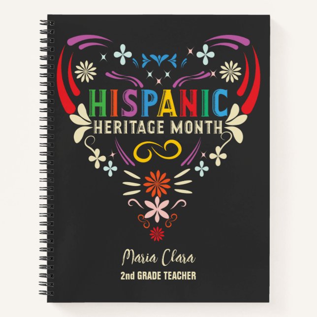 Hispanic Heritage Month Hispanic Americans Latino Notebook (Front)