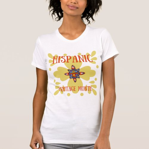 Hispanic Heritage Month Huichol Sun T_Shirt